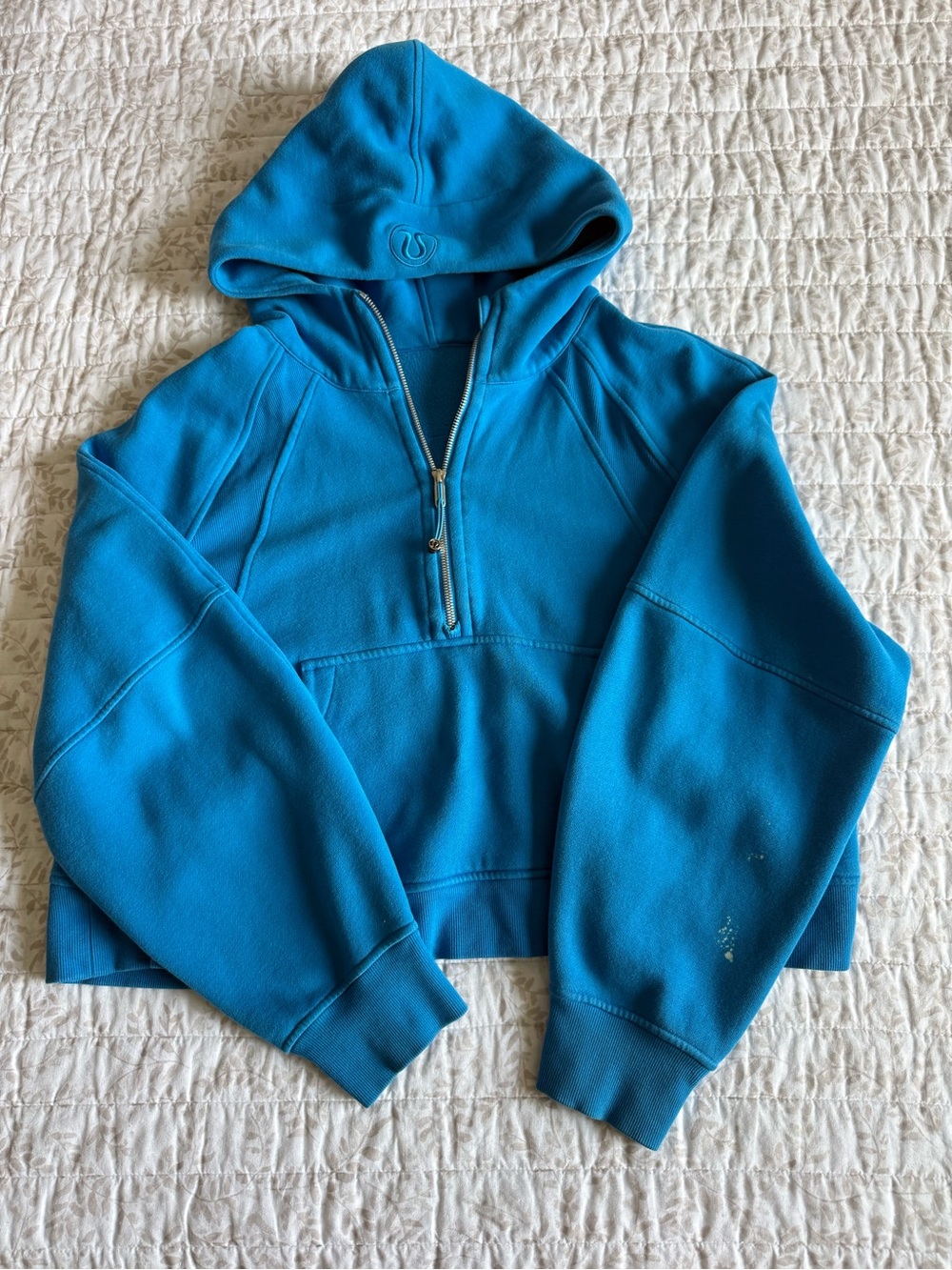 lululemon athletica Bright Blue Scuba Half-Zip Pullover with Logo